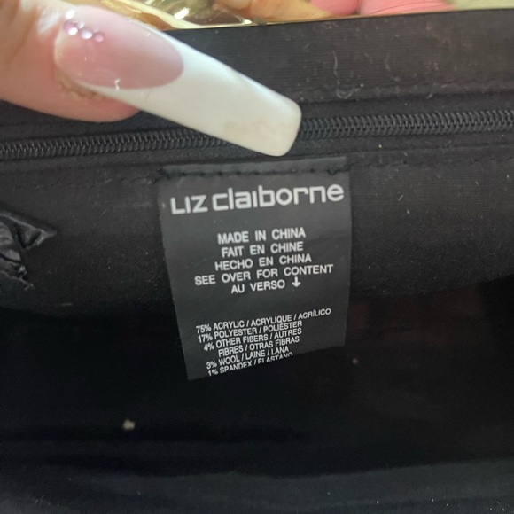 Liz Claiborne Black and White plaid Clutch with  Chanel vibes Y2K elegant classy - Picture 9 of 10